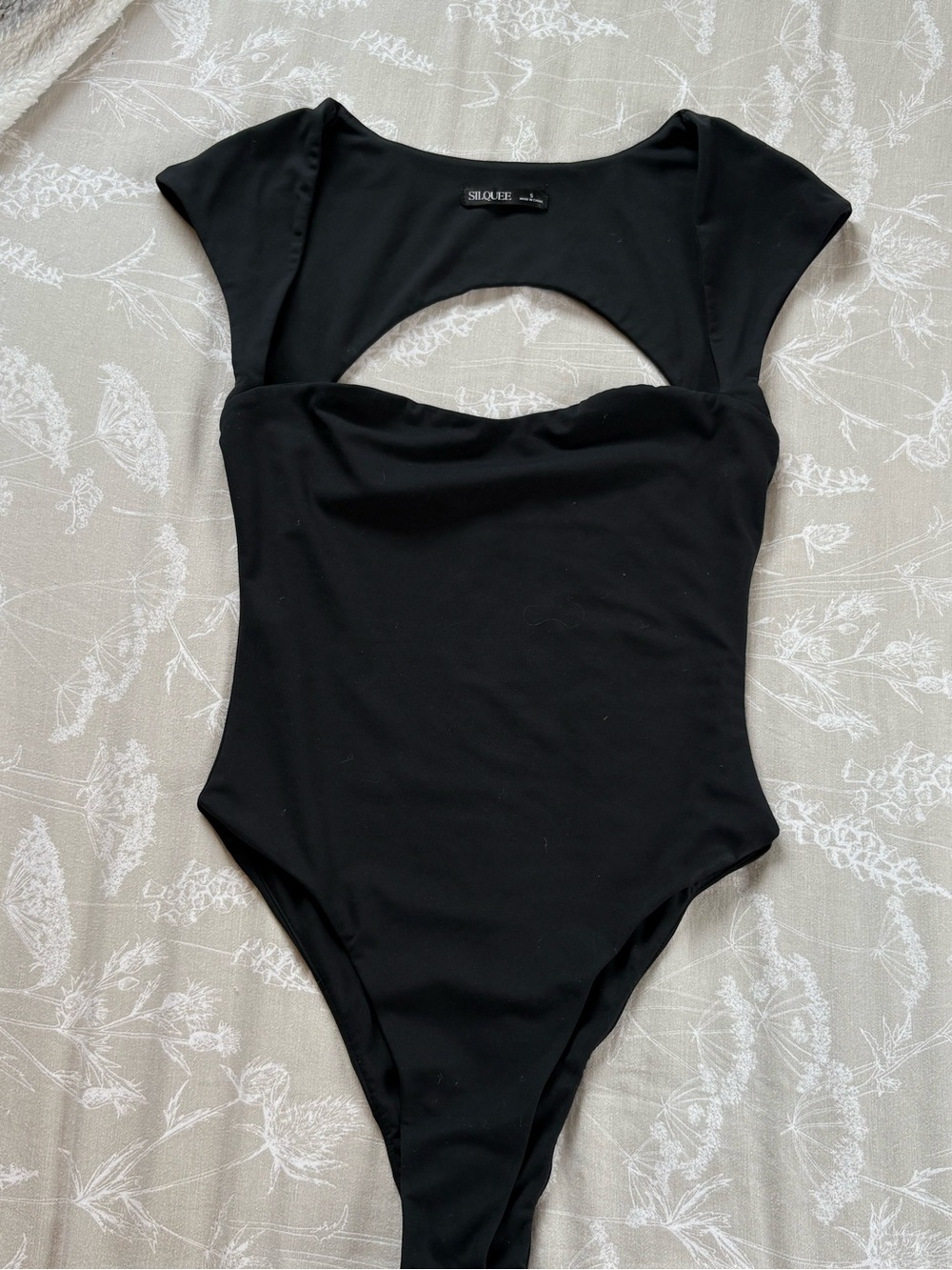 Silouee Black Cutout Bodysuit